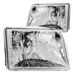 ANZO USA Ford Ranger Crystal Headlights Chrome; 1993-1997