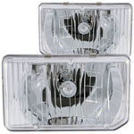 ANZO USA Nissan Hardbody Crystal Headlights Chrome; 1988-1989