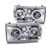 ANZO USA Toyota Land Cruiser Crystal Headlights W/ Halo Chrome; 1991-1994