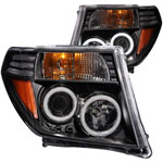 ANZO USA Nissan Frontier Projector Headlights W/ Halo Black