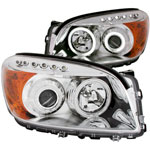 ANZO USA Toyota Rav4 Projector Headlights W/ Halo Chrome (Ccfl); 2006-2008