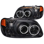 ANZO USA Ford Explorer Projector Headlights W/ Halo Black 1 Pc; 1995-2001