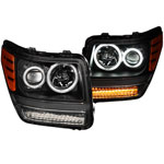 ANZO USA Dodge Nitro Projector Headlights W/ Halo Black (Ccfl) G2