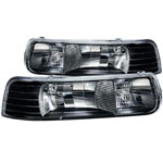 ANZO USA Chevrolet Tahoe Does Not Fit GMC Models Crystal Headlights Black