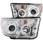 ANZO USA Toyota Sequoia Projector Headlights W/ Halo Chrome (Ccfl); 2008-2015