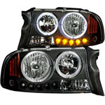 ANZO USA Dodge Dakota Projector Headlights W/ Halo Black 1 Pc