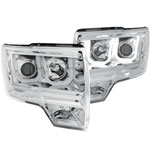 ANZO USA Ford Raptor Projector Headlights W/ U-Bar Chrome