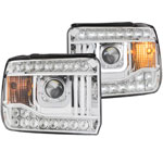 ANZO USA GMC Sierra 1500 Projector Headlights W/ U-Bar Chrome; 2014-2015