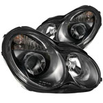 ANZO USA Mercedes Benz C Class W203 Non Hid Projector Headlights Black