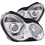 ANZO USA Mercedes Benz C Class W203 Non Hid Projector Headlights Chrome