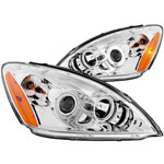 ANZO USA Mitsubishi Lancer Not Evo Projector Headlights W/ Halo Chrome (Ccfl); 2004-2007