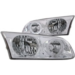 ANZO USA Toyota Camry Crystal Headlights W/ Halo Chrome; 2000-2001