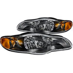 ANZO USA Chevrolet Monte Carlo Crystal Headlights Black; 2000-2005