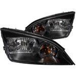 ANZO USA Ford Focus, Zx3, Zx4, Zx5 Crystal Headlights Black