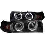 ANZO USA Bmw 3 Series E36 4dr Projector Headlights W/ Halo Black G2 1 Pc