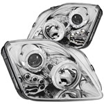 ANZO USA Honda Prelude Projector Headlights W/ Halo Chrome W/ Led; 1997-2001