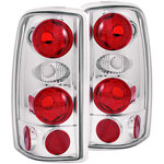 ANZO USA Chevrolet Suburban Taillights Chrome; 2000-2006