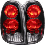 ANZO USA Dodge Caravan Taillights Black; 1996-2000