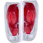 ANZO USA Ford Bronco Taillights Chrome; 1992-1996