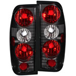 ANZO USA Nissan Frontier Taillights Black; 1998-2004