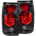 ANZO USA Toyota Pickup Taillights Black; 1989-1995