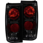 ANZO USA Chevrolet S-10 Taillights Dark Smoke; 1982-1994