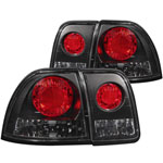 ANZO USA Honda Accord Taillights Black; 1996-1997