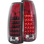 ANZO USA Chevrolet C1500 Led Taillights Red/Clear; 1988-1998