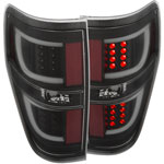 ANZO USA Ford F-150 Led Taillights Black; 2009-2013