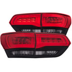 ANZO USA Jeep Grand Cherokee Led Taillights Red/Smoke; 2014-2017