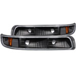 ANZO USA Chevrolet Tahoe Does Not Fit GMC Models Euro Parking Lights Black W/ Amber Reflector