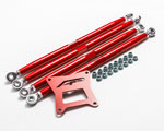 Agency Power Polaris RZR 1000/RS1/XP Turbo/RS1 Adjustable Rear Radius Arms - Red; 2018-2022