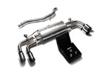 ARMYTRIX Stainless Steel Valvetronic Catback Exhaust System Audi TT Quattro with Quad Blue Tips; 2007-2014