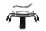 ARMYTRIX Stainless Steel Valvetronic Catback Exhaust System Audi TT Quattro with Quad Matte Black Tips; 2007-2014