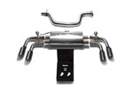 ARMYTRIX Stainless Steel Valvetronic Catback Exhaust System Audi TT MK2 with Quad Carbon Tips; 2007-2014