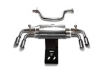 ARMYTRIX Stainless Steel Valvetronic Catback Exhaust System Audi TT MK2 with Quad Chrome Tips; 2007-2014