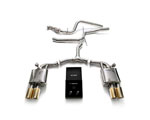 ARMYTRIX Stainless Steel Valvetronic Catback Exhaust System Audi A4 Quad Gold Silver Tips