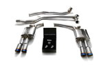 ARMYTRIX Stainless Steel Valvetronic Catback Exhaust System Audi A5 Quattro Quad Blue Tips