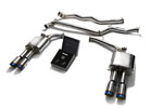 ARMYTRIX Stainless Steel Valvetronic Catback Exhaust System Audi A5 Quad Blue Tips; 2008-2015