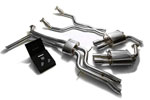 ARMYTRIX Stainless Steel Valvetronic Catback Exhaust System Audi A6 C7 Quad Chrome Silver Tips