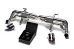 ARMYTRIX Titanium Valvetronic Exhaust System Audi R8 V8 4.2L with Dual Titanium Blue Tips; 2014-2015