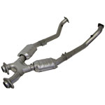 BBK Full Length 2.5 inch crossover-pipe WITH CONVERTERS GT/Cobra V8