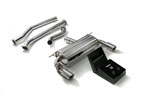 ARMYTRIX Stainless Steel Valvetronic Catback Exhaust System BMW F30 340i B58 with Dual Chrome Silver Tips