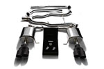 ARMYTRIX Stainless Steel Valvetronic Catback Exhaust BMW F10 535i N55 with Quad Matte Black Tips