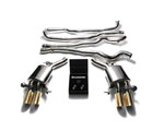 ARMYTRIX Stainless Steel Valvetronic Catback Exhaust System BMW F12 F13 M6 with Quad Gold Tips