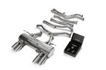 ARMYTRIX Stainless Steel Valvetronic Catback Exhaust System BMW F82 F83 M4 with Quad Chrome Tips; 2015-2020