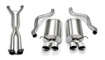 Corsa C6 Corvette Xtreme Exhaust System with X-PIpe and Twin 3.5 Pro-Series Tips; 2006-2008