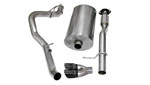 CORSA Suburban Cat-Back Exhaust 6.0L V8 Sport - 3 Inch Single Side Exit with Twin 4 Inch Black Pro-Series Tips; 1500; 2007-2008