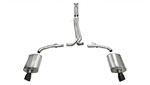 CORSA Taurus Cat-Back Exhaust SHO 3.5L V6 Turbo Sport - 2.5 Inch Dual Rear Exit with Single 4 Inch Black Pro-Series Tips