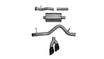 Corsa Exhaust Colorado 3.6L Sport 3" Cat-Back Single Side Exit; Twin 4.0" Black Tips